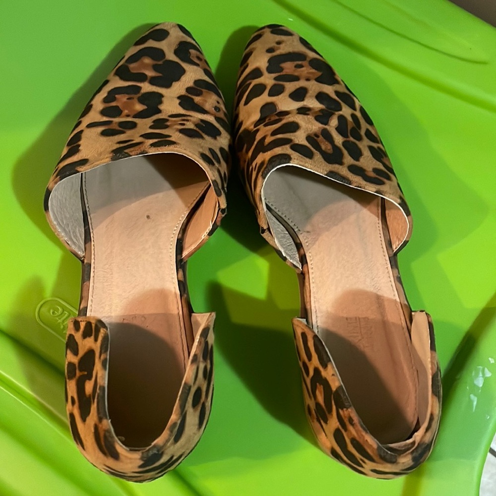 Cheetah print loafers size 8 1/2